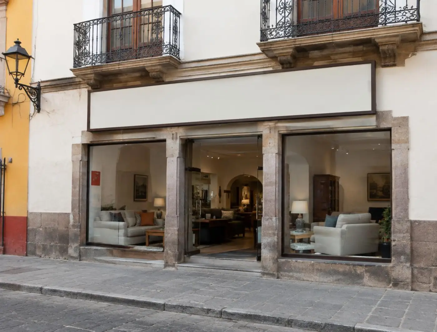 Fachada de una mueblería en el centro histórico (imagen ilustrativa)